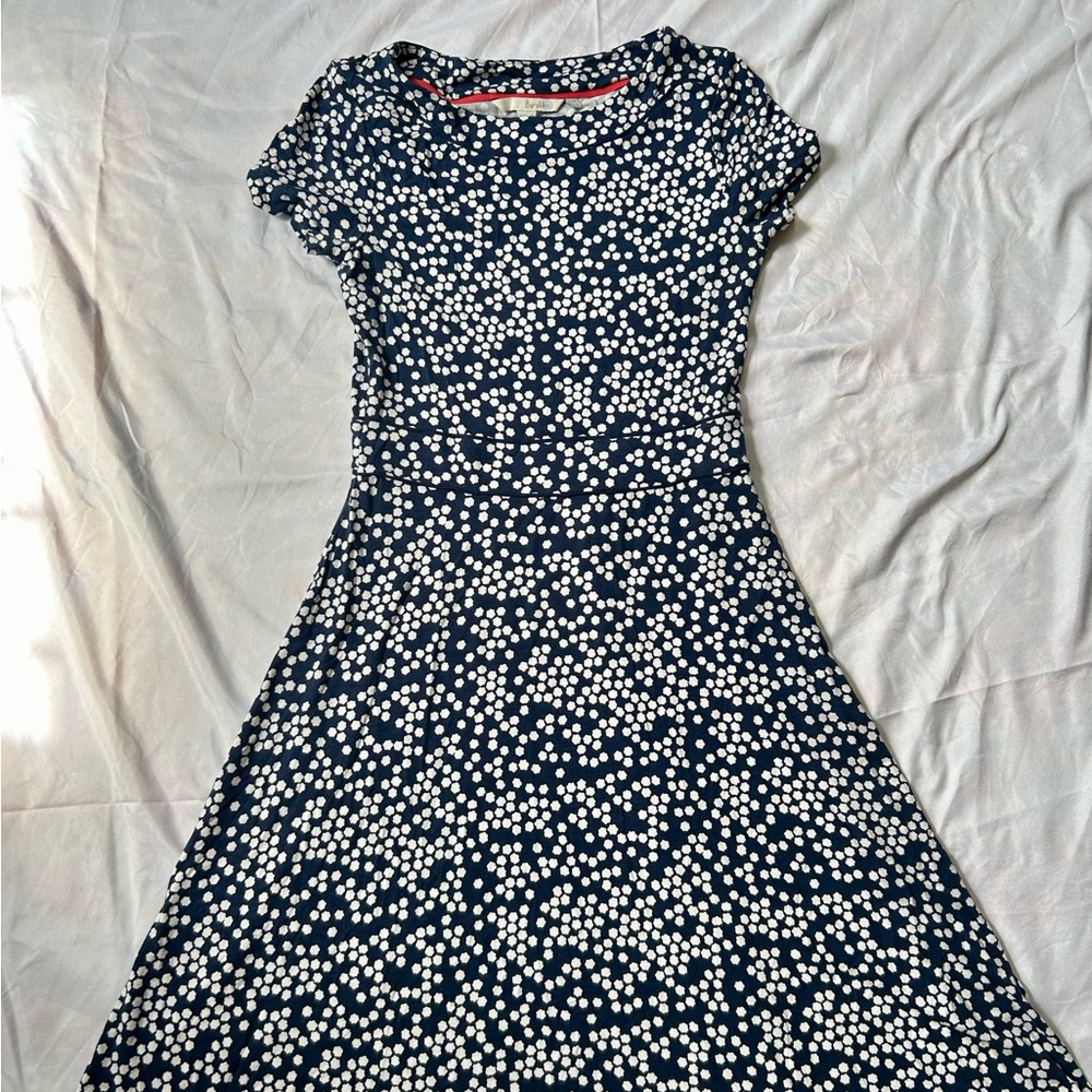 Boden polka dot jersey dress, US 6R, like new